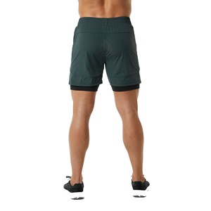 กางเกงกีฬาขาสั้นสำหรับผู้ชายกางเกงขาสั้นสีทึบมีกระเป๋าโลโก้ตามสั่งสไตล์สตรีทสูงชุดเล่นกีฬากางเกงวิ่งสีพื้น - Product Image 3