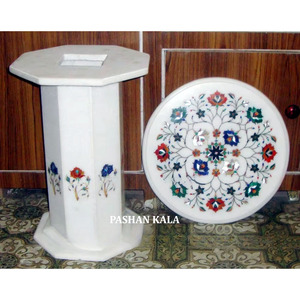 Fabricante Mayorista de Muebles para Comedor, Mesa Redonda de Mármol para Comedor o Café, con Base, de Alta Calidad para el Hogar, con Incrustaciones - Product Image 1