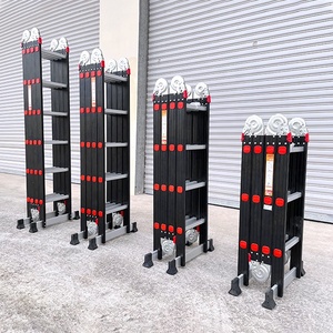 โครงสร้างนั่งร้านอะลูมิเนียมแบบพกพา4X5บันไดพับ EN131ตรฐานสำหรับการใช้งานกลางแจ้ง - Product Image 4