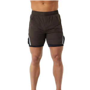 Pantalones cortos deportivos para hombre 100% poliéster, casuales, de verano, ajustados, para playa, para correr, de secado rápido, para gimnasio, para hacer ejercicio. - Product Image 2