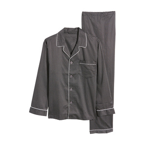 High Quality 100% Cotton Pajama for Men Pieces <b>Lounge</b> Sleepwear Suits Autumn Home Clothes Night Dress Men - Product Image 4