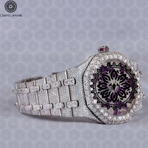 Charm_Jewells Women's Luxury Stainless Steel <b>Watch</b> Round Analog Quartz Dial Sapphire Crystal 40mm <b>Diamond</b> Accents Folding Clasp - Product Image 2