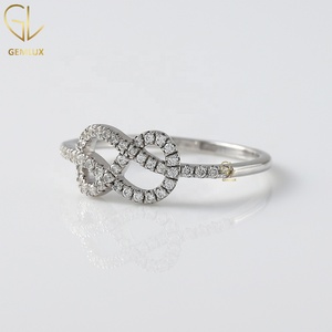 Round Cut Moissanite Diamond <b>Infinity</b> Knot Wedding Ring | Engagement Ring with Moissanite Diamond Twisted Ring - Product Image 2