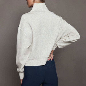 Fashion Daily Wear <b>Women</b> <b>Half</b> <b>Zip</b> Mock Neck <b>Sweatshirts</b> With Modern Comfort <b>Women</b> <b>Half</b> <b>Zip</b> Mock Neck <b>Sweatshirts</b> - Product Image 4