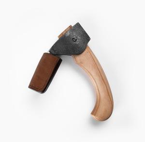 STEEL CRAFT INTERNATIONAL Hand-Forged High Carbon Steel Flat Backed Hammer <b>Axe</b> 8" Professional Woodworking Full Tang Ash Wood - Product Image 6