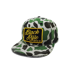Gorra Snapback Estructurada de 6 Paneles con Estampado de Camuflaje Personalizado, Parche de Letras Tejidas y Visera Plana, Gorras de Camuflaje Personalizables - Product Image 2
