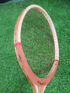 Unisex Customize All Sizes and Colours Wooden Badminton Racket Tennis With Gripy Soft Handle Hard <b>Netting</b> and Custom Logo - Product Image 6