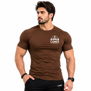 <b>Men</b> <b>Compression</b> T-<b>Shirt</b> Quick Dry Athletic Gym <b>Shirt</b> | Muscle Fit Workout Training Tee | Stretch Running Fitness Sportswear Tee - Product Image 1