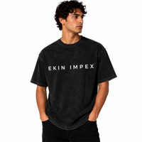 T-shirt personnalisé vintage délavé à l'acide pour homme, coupe oversize, style streetwear décontracté, avec impression graphique DTF