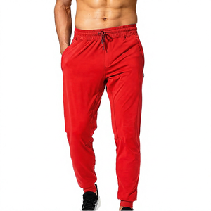 Pantalon décontracté pour homme, léger, taille haute élastique, poches latérales, tissu tricoté respirant - Product Image 2