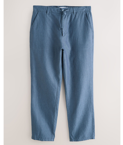 Pantalon décontracté léger en coton pour homme, coupe décontractée, respirant, séchage rapide, taille élastique mi-haute, bleu clair, pour la plage - Product Image 5