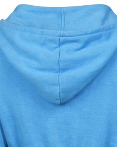 Womens Sky Blue <b>Cropped</b> <b>Zip</b> <b>Up</b> Hoodie Slim Fit Long Sleeve Casual Streetwear Cotton Fleece Sweatshirt Custom Logo ODM Factory - Product Image 6