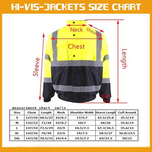 Chaqueta de Seguridad Reflectante de Alta Visibilidad para Hombre, 100% Poliéster, Impermeable, Ropa de Trabajo de Seguridad, Chaqueta de Uniforme de Seguridad Vial - Product Image 5
