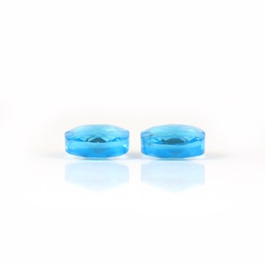 Perles suspendues en topaze bleue suisse naturelle de haute qualité, taille coussin et briolette, à facettes, pour la fabrication de bijoux - Product Image 2