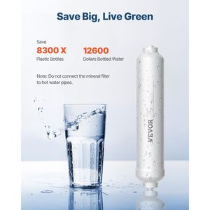 Filtro di Ricambio per Remineralizzazione Acqua a Connessione Rapida 1/4'' - Miglioramento Sistema Osmosi Inversa 1100 Galloni - Filtro 1/4'' - Product Image 3