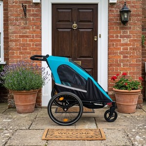 Remorque-vélo poussette-jogging pliable TC-2024S pour bébé, siège individuel avec ceinture de sécurité, idéale pour les aventures en plein air - Product Image 6
