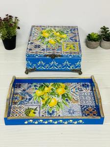 Plateaux de service en bois décoratifs de luxe pour la maison, avec couleur et taille personnalisables, multi-usages pour la maison et la cuisine, en provenance d'Inde - Product Image 4