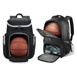 Sac à dos de basketball personnalisé, imperméable, grande capacité, sac pour équipement sportif avec compartiment séparé pour ballon, rangement pour chaussures et voyage - Product Image 1
