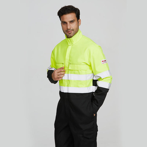 ชุดคลุมทำงานอุตสาหกรรมสำหรับงานเชื่อม ทนไฟ มองเห็นได้ชัดเจน ผลิตจากผ้าฝ้ายมาตรฐาน EN รับผลิตแบบ OEM ODM จากโรงงาน - Product Image 6