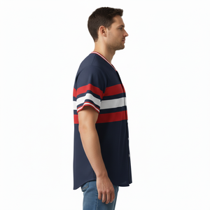 Camiseta de Béisbol y Sóftbol Retro Personalizada, Uniforme Transpirable con Números y Nombre del Equipo Impresos por Transferencia de Calor, Cuello en V Corto, Secado Rápido 100% - Product Image 3