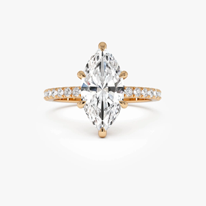 Bague de fiançailles élégante pour femme en or massif 18 carats avec diamant taille marquise de 2,40 carats, certifiée IGI, couleur E/F, clarté VS-VVS, luxe - Product Image 5