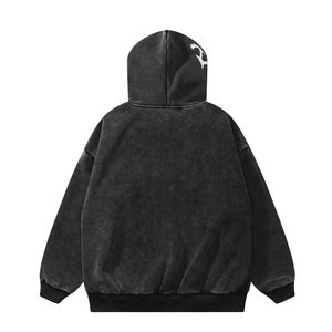 Sudadera con capucha verde claro para mujer, con cuello abotonado y bolsillos, corte regular, manga larga, de algodón tejido, para otoño - Product Image 5