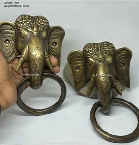 Timbre de Puerta de Latón con Diseño de Elefante, Timbre Metálico para Montar en la Pared, Decorativo para la Entrada del Hogar - Product Image 2