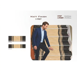 Matte Porcelain <b>Step</b> Riser Tiles 20mm 900x300mm & 900x200mm Anti-Slip Stair Treads for Commercial Projects Hall & Outdoor Use - Product Image 2