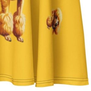 Pretty Poodle Yellow Skater <b>Skirt</b> Women High Waist <b>Flared</b> Pleated A Line Mini <b>Skirt</b> Casual Sorority Style Fashion Party College - Product Image 6