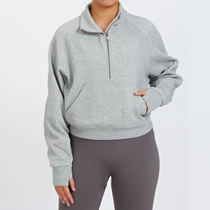 Precio de fábrica Eraser Sudadera de media cremallera para mujer, color rosa, modelo Marble Canyon, con bolsillos canguro, puños y dobladillo acanalados - Product Image 1
