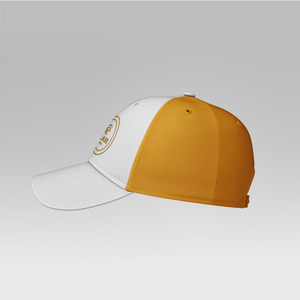 Gorra de Béisbol Premium Blanca y Dorada – Gorra Deportiva Ajustable de 6 Paneles con Logotipo Bordado - Product Image 3