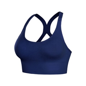 Soutien-gorge de sport respirant à maintien élevé pour femme avec logo frontal, en Spandex/Polyester, fabriqué au Pakistan, pour le yoga et les activités sportives. - Product Image 1
