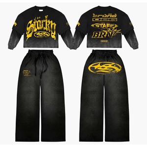 Conjunto de Camisa de Manga Larga de Algodón Térmico Estilo Urbano para Hombre, Estampada, para Otoño, Venta al Por Mayor - Product Image 1