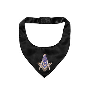 Corbata Masónica con Compás y Escuadra para Maestro Masón, de Poliéster, Tamaño Personalizado, The Masonic Exchange - Product Image 1