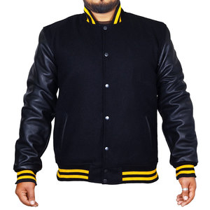 New Fashion Factory Price Genuine Sheep Skin Varsity Jacket Full Sleeves Stand Windproof Anti-Bacterial <b>Sherpa</b> <b>Lined</b> Custom - Product Image 4