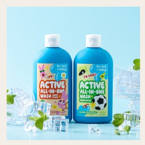 shower gels I <b>m</b> Not a Baby Baby Body Wash Shampoo Active All-in-One Kids <b>Sweet</b> Peach Fresh Apple Set 300ml - Product Image 6