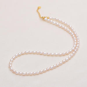 สร้อยคอมุกน้ำจืด Tilian ขนาด 4-5 มม. แสงเงาสวยงาม ไร้ตำหนิ ไข่มุกเบบี้  แบบกึ่งสำเร็จรูป สำหรับใส่ที่ไหปลาร้า - Product Image 1