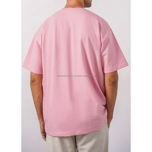 เสื้อยืดโอเวอร์ไซส์สำหรับผู้ชายเสื้อยืดคอกลมแขนสั้นเสื้อเจอร์ซีย์ดีไซน์เรียบง่ายสวมใส่สบายปรับแต่งได้ - Product Image 3