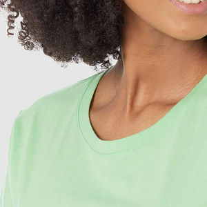 Camiseta de Verano para Mujer, Estilo Moderno, Talla Grande, Transpirable, de Secado Rápido, Manga Corta, Cuello Redondo, 100% Algodón - Product Image 3