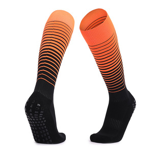 Chaussettes de sport rayées mi-hautes pour hommes, respirantes, en coton tricoté, polyester et élasthanne, bleu-vert, chaussettes de compression d'été - Product Image 4