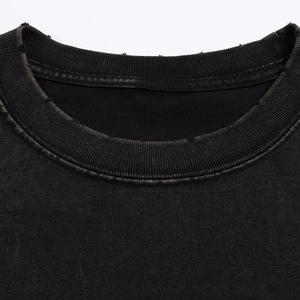 OEM/ODM Customized Print Logo Women Drop Shoulder Streetwear Blank Design Short Neck Women <b>T</b> Shirt 100%Cotton Jersey Acid Wash - Product Image 6