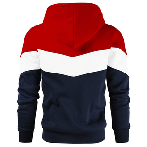 Sweat-shirts à capuche décontractés pour l'hiver, patchwork, logo personnalisé, couleur contrastée, manches longues, pour hommes, service OEM personnalisé - Product Image 1
