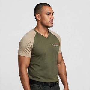 High Quality <b>Men</b> <b>V</b> <b>Neck</b> <b>T</b> <b>Shirt</b> Soft Cotton Fabric Short Sleeves Regular Fit Casual Top For Everyday Wear Summer And Travel - Product Image 4