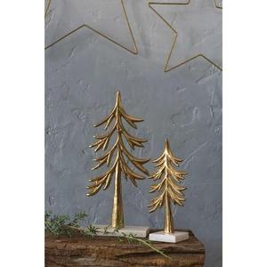 Juego de 2 Adornos Navideños Modernos de Metal Dorado para Árbol de Navidad, Artesanía, Decoración Navideña para el Hogar - Product Image 1