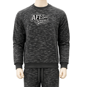 Sweat-shirt tricoté pour homme AFI Sport Wears, col rond, logo en relief sur le devant, vêtements d'hiver, polyester/coton, anti-rétrécissement, respirant - Product Image 1
