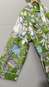 Kimono japonais pour femme en coton indien pur à 100 %, imprimé à la main, tissu de coton de bonne qualité, imprimé singe. - Product Image 2