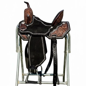Selle de cheval western en cuir argentin de qualité supérieure, sculptée à la main, pour la course de barils, le ranch et la randonnée, équipement d'équitation de qualité export 2026 - Product Image 3