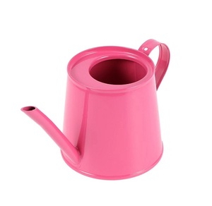 Arrosoir en métal rose pour le jardinage, finition peinte durable, utilisation en extérieur, arrosoir en métal galvanisé de luxe - Product Image 1