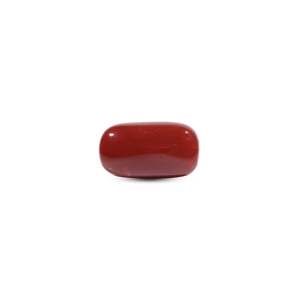 Natural Red Coral Oval Cabochon Loose Gemstone 8.5 Carat 6mm for Fine Jewelry - Product Image 2