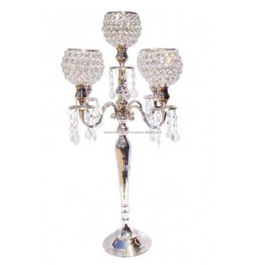 Attractive Candelabra Centerpieces Handmade New Design Table & Floor Decorative Metal & Crystal Tealight <b>Candle</b> Holder for Sale - Product Image 2